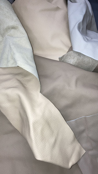 10KGS MIXED BEIGE LEATHER HIDE OFFCUTS