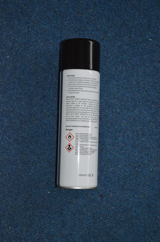 Heavy duty spray adhesive